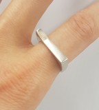 Inel vintage manufacturat din argint model unicat minimalist, 57 - 67