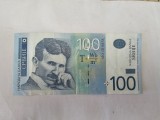 Bancnota Serbia 100 Dinari 2013 Tesla Noua - Numismatica Europa