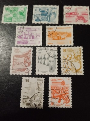 CUBA, EXPORTUL CUBANEZ - SERIE COMPLETĂ ȘTAMPILATĂ foto