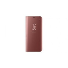 Husa Samsung, Galaxy S9 Plus, Clear View Flip Mirror Stand, Rose foto