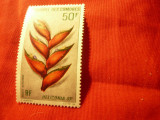 Timbru Comore colonie franceza 1969 - Flora , val. 50fr. , sarniera, Nestampilat