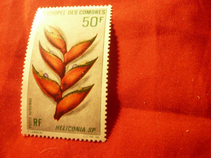 Timbru Comore colonie franceza 1969 - Flora , val. 50fr. , sarniera
