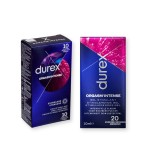 Cumpara ieftin Pachet pentru cupluri: Gel intim Durex Orgasm Intense, 10 ml + Prezervative cu striații Durex Intense, 56 mm, 10 buc