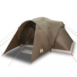 Cumpara ieftin Cort de camping cupola pentru 6 persoane, maro, impermeabil