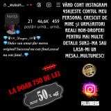 Cont Instagram 45k followers, Oem