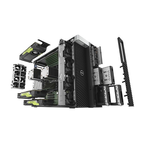 WorkStation Dell Precision 7920, Tower, 2 Procesoare Intel 4 Core Xeon Gold 5122 3.6 GHz, 256 GB DDR4 ECC, 256 GB SSD M.2, Placa Video Noua nVidia GeF