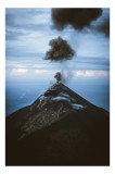 Tablou Canvas, "Norii de fum ai vulcanului treaz", Nor, Erupție, Vulcan, Fum, Cer, Intensitate, Natură, Dramatic, Peisaj, St&acirc;ncos, 26 x 39 cm, CMCLASS