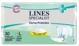Scutece pentru adulti Lines Specialist Derma Protection Super, 7 picaturi, marimea L, 30 bucati, unisex