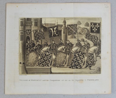 &amp;quot;William Of Haynault Leave For Expedition To Friesland&amp;quot; aquatinta 1806 foto