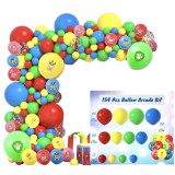 Set arcada baloane decorative Patrula Catelusilor din 154 piese ANTADESIM, ideal pentru botez sau alte aniversari, calitate latex Extra, Multicolor