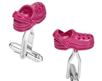 Butoni set in forma de papuci crocs, ambalaj cadou