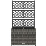 Outsunny Pat de Flori Autoportant cu Două Cutii pentru Plante, Ideal pentru Grădină, Design Modern, 57x30x107cm, Mixt Gri | Aosom Romania