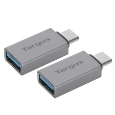 Adaptor Targus USB-C to USB-A (2buc) gri foto