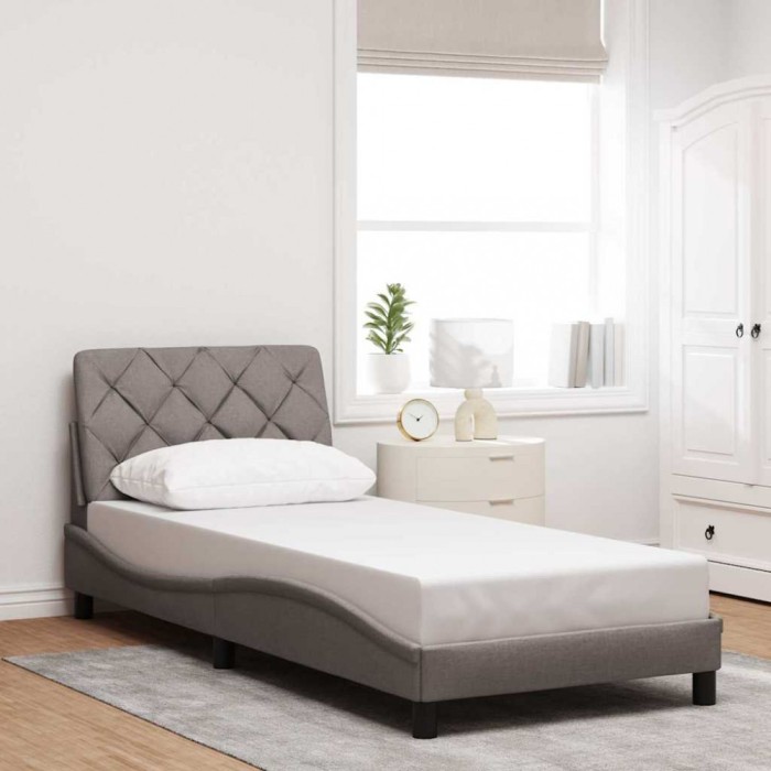 vidaXL Cadru de pat fără saltea Taupe 80x200 cm țesătură 3310563