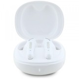 Handsfree Bluetooth Guess Flat Classic Logo Electroplated, TWS, Alb