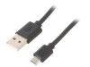 Cablu USB 2.0 A la Micro B 1m Negru, Goobay