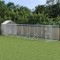 vidaXL Padoc exterior cu acoperiș argintiu 2x14x2,5 m oțel galvanizat
