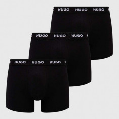 HUGO boxeri 3-pack bărbați, culoarea negru 50492348