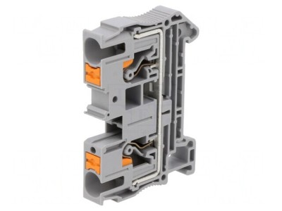 Conector de Șine 0.5-10mm2 Gri Push-in 2 Borne foto