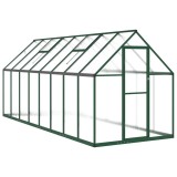 Cumpara ieftin Sere cu cadru de baza, verde, 445x169x195 cm, aluminiu