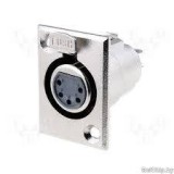 Mufa XLR 5P Mama Panou NINIGI - Conector Audio/Microfon, Montare pe Panou prin Insurubare/Colier, Lipire