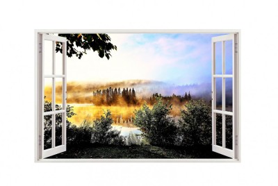 Sticker decorativ, Lac 3D, 85 cm, 161STK foto