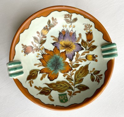 Impresionant bol olandez din ceramica galzurata si semnat KITTY KPZ HOLLAND foto