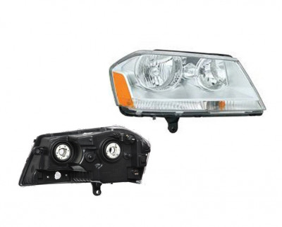 Far Dodge Avenger (JS), 03.2008-12.2013 model SE, SXT, partea Dreapta, TYC, Tip=USA; tip bec HB3+HB4; element reflectorizant argintiu; halogen foto