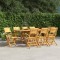 Gossi scaune de gradina pliante, 8 buc., 55x61x90 cm, lemn masiv tec