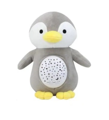 Pinguin de plus cu muzica si proiectie 25 cm foto