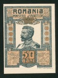 q663 ROMANIA 50 BANI 1917 REGELE FERDINAND UNC NECIRCULATA