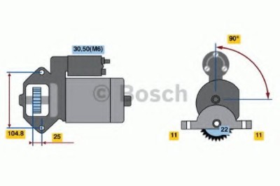Starter FORD MAVERICK (2001 - 2016) BOSCH 0 986 022 561 foto