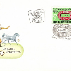 SPORTTOTO ANIVERSARE 25 DE ANI AUSTRIA FDC 1974