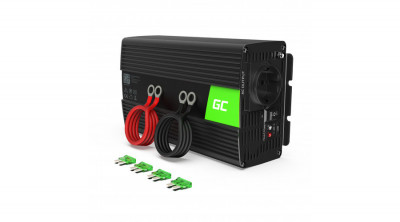 Green Cell Invertor pentru mașină de la 24V la 230V (amplificator de tensiune) 1000W foto