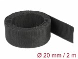 Tub termocontractabil 2 m x 20 mm raport 2:1 Negru, Delock 20794