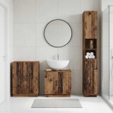 Cumpara ieftin Set de cabinet pentru baie cu 3 piese HOORN Lemn vechi