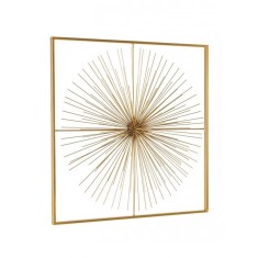 Decoratiune perete otel auriu Auriel 70x7x70 cm