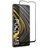 Folie sticla securizata compatibila cu xiaomi poco m3, pro cfp1, full glue, lipire completa, 9h,htpmag, neagra