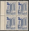 2000 Romania - Hoteluri si cabane (supratipar pod), LP 1527 bloc de 4 MNH, Arhitectura, Nestampilat