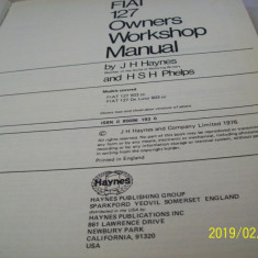 fiat 127-all models 1971-1974, owners workshop manual, 1976, engleza