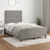VidaXL Cadru de de pat fără saltea Gri deschis 120x190 cm catifea