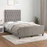 VidaXL Cadru de de pat fără saltea Gri deschis 120x190 cm catifea