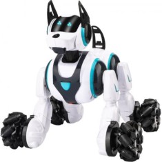 Caine Robot inteligent controlabil prin gesturi si telecomanda iUni 800A, Rotire 360&deg;, Alb