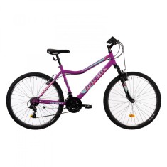 Bicicleta MTB Colinelli COL04, Marimea 460 mm, 26 inch, Violet, Schimbator Shimano, 18 Viteze, Cadru Otel, Frane V - Brake foto