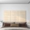 Panouri de perete 12 buc. crem 60x15 cm catifea 1,08 m&sup2;