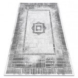 Covor acril VALS 0W1736 C53 87 pătrate dungi gri inchis / gri deschis, 160x230 cm, Dreptunghi
