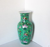 Vază mare, porțelan chinezesc, decorată manual - Enamel Famille Verte Wu kai - Hongdian China