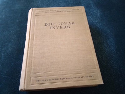 DICTIONAR INVERS 1957 foto