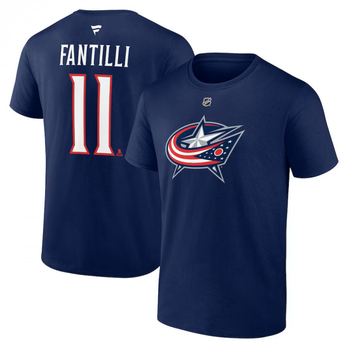 Columbus Blue Jackets tricou de bărbați Adam Fantilli #11 Authentic Stack Name &amp;amp; Number - L