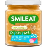 Mancare din orez cu curcan si legume +10 luni Bio, 230g, Smileat